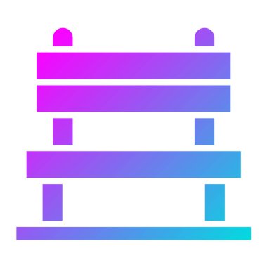 Bench Vektör Simgesi Tasarım İllüstrasyonu