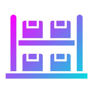 Rack Vektör Simgesi Tasarım Çizimi