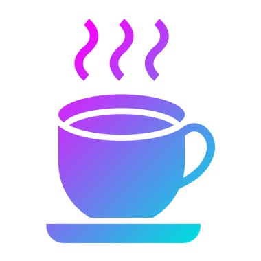 Çay Kadehi Vektör Simgesi Tasarımı