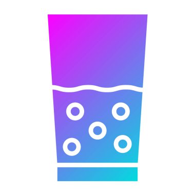 Su Camı Vektör Simgesi Tasarım Çizimi