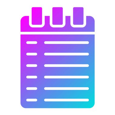 Not Defteri Vektör Simgesi Tasarım İllüstrasyonu