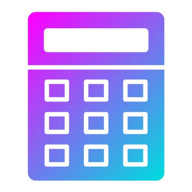 Hesap Makinesi Vektör Simgesi Tasarım İllüstrasyonu