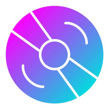 Sıkıştırılmış Disk Vektörü Simgesi Tasarım İllüstrasyonu