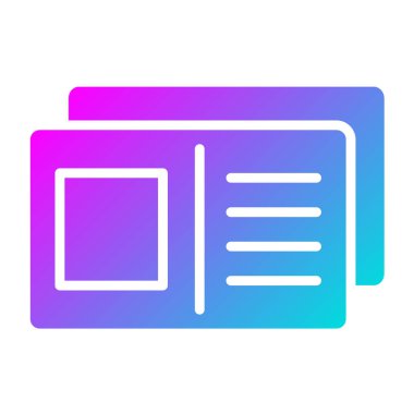 Kartpostal Vektörü Simge Tasarımı İllüstrasyonu