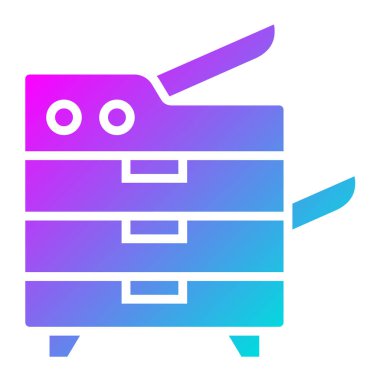 Fotokopi Çekici Vektör Simgesi Tasarım İllüstrasyonu