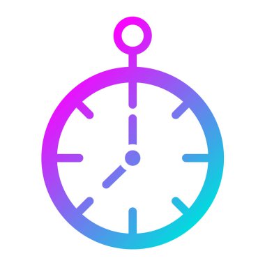 Saat Vektörü Simgesi Tasarım İllüstrasyonu