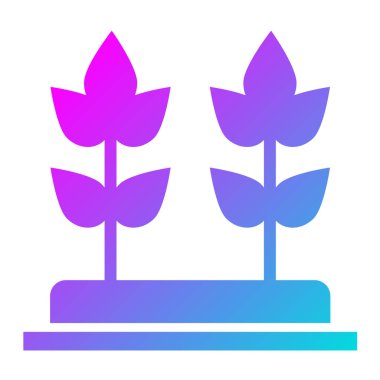 Bitki Vektörü Simgesi Tasarım İllüstrasyonu