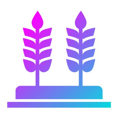 Buğday Vektörü Simgesi Tasarım Çizimi