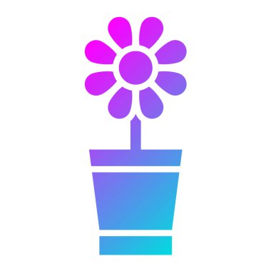 Bitki Ot Vektörü Simgesi Tasarımı Çizimi