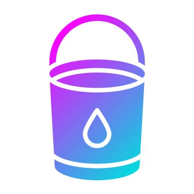 Bucket Vektör Simgesi Tasarım Çizimi