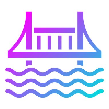 Köprü Vektörü Simgesi Tasarım İllüstrasyonu