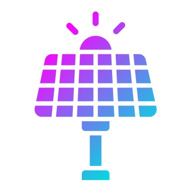 Güneş Paneli Vektör Simgesi Tasarım İllüstrasyonu