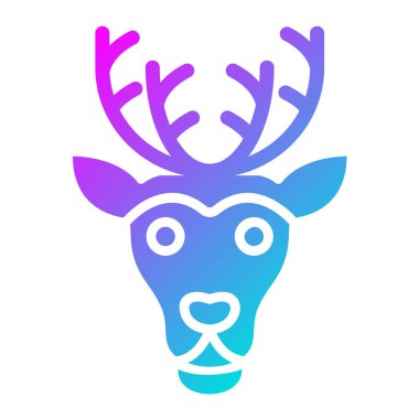 Ren Geyiği Vektör Simgesi Tasarım İllüstrasyonu