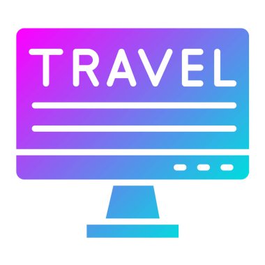 Seyahat Vektörü Simgesi Tasarım Çizimi