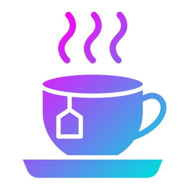 Çay Kadehi Vektör Simgesi Tasarımı