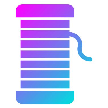 İplik Vektörü Simgesi Tasarım İllüstrasyonu