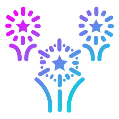 Firework Vektör Simgesi Tasarım İllüstrasyonu