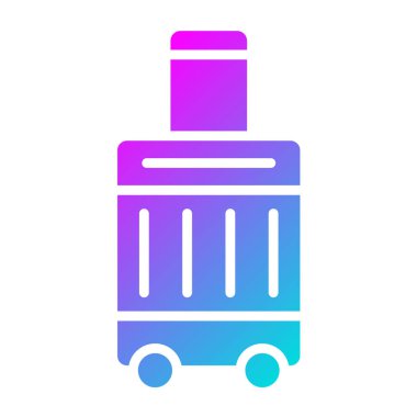 Bagaj Vektörü Simgesi Tasarım İllüstrasyonu