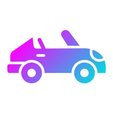 Araba Vektörü Simgesi Tasarım İllüstrasyonu