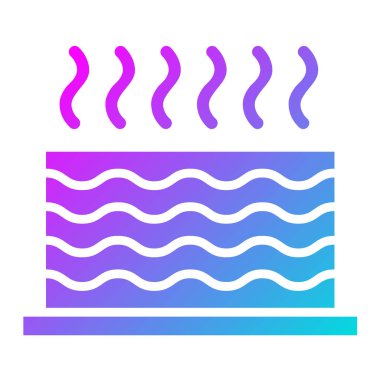 Sıcak Su Vektörü Simgesi Tasarım Çizimi