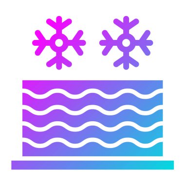 Soğuk Su Vektörü Simgesi Tasarım Çizimi