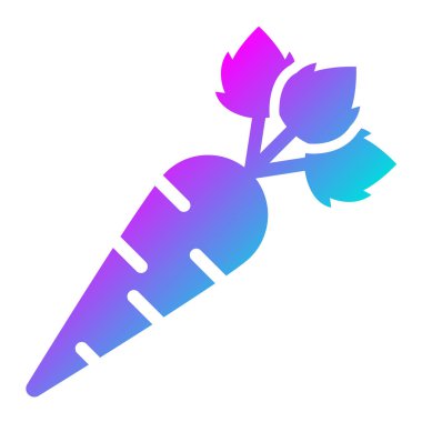 Havuç Vektörü Simgesi Tasarım İllüstrasyonu