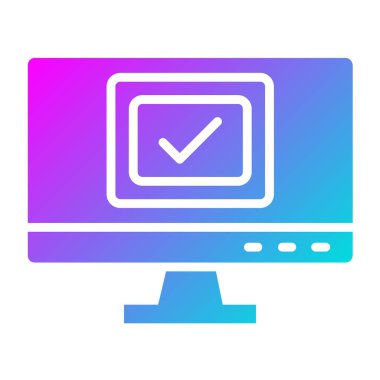 İşaretli Kutu Vektör Simgesi Tasarım İllüstrasyonu