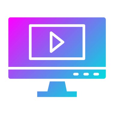 Oynatma düğmesi Vektör Simgesi Tasarım İllüstrasyonu