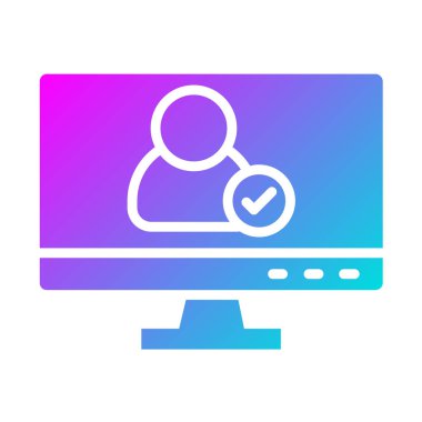 Doğrulanmış kullanıcı Vektörü Simgesi Tasarım İllüstrasyonu