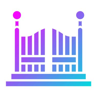 Kapı Vektörü Simgesi Tasarım İllüstrasyonu