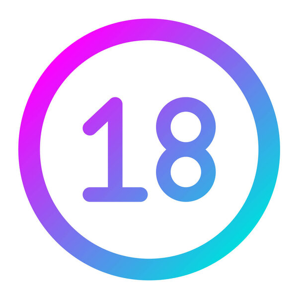 Eighteen Vector Icon Design Illustration