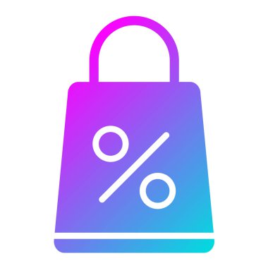 Alışveriş Torbası Vektör Simgesi Tasarım Çizimi