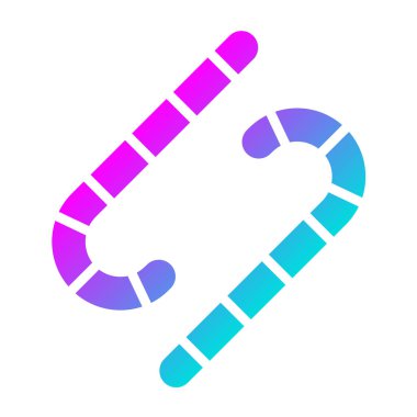 Şeker Vektörü Simgesi Tasarım İllüstrasyonu