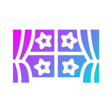 Pencere Vektörü Simgesi Tasarımı Çizimi