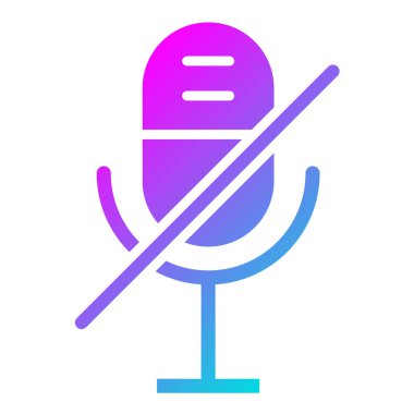 Mikrofon Vektör Simgesi Tasarım İllüstrasyonunu pasifleştir