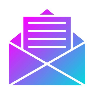 Zarf Vektörü Simgesi Tasarım İllüstrasyonu