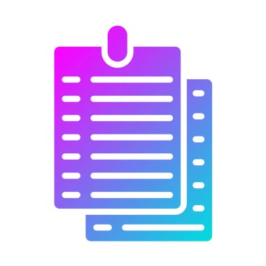 Notlar Vektör Simgesi Tasarım İllüstrasyonu