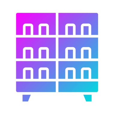 Ürün Rafı Vektör Simgesi Tasarım İllüstrasyonu