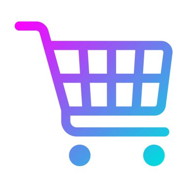 Alışveriş arabası Vektör Simgesi Tasarım İllüstrasyonu