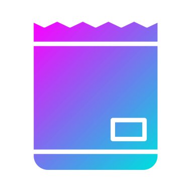 Kağıt torba Vektör Simgesi Tasarım İllüstrasyonu