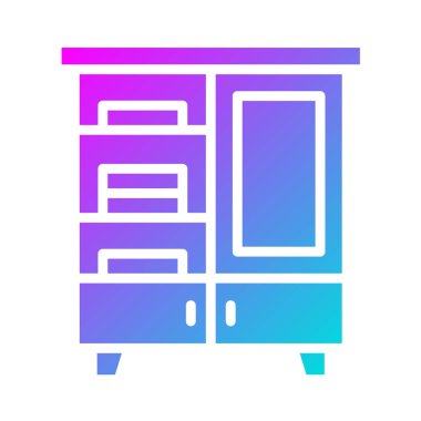 Soyunma Odası Vektör Simgesi Tasarım İllüstrasyonu