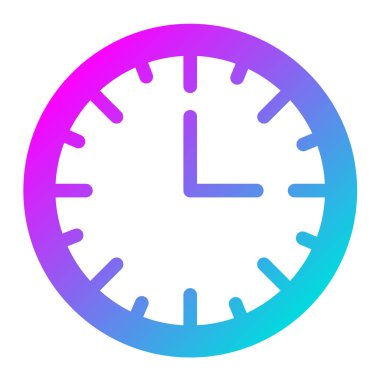 Saat Vektörü Simgesi Tasarım İllüstrasyonu