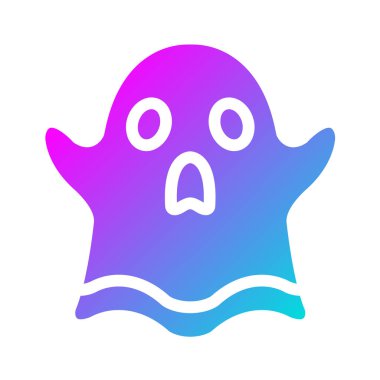 Hayalet Vektör Simgesi Tasarım İllüstrasyonu