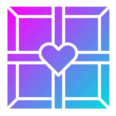 Çikolata Kutusu Vektör Simgesi Tasarım İllüstrasyonu