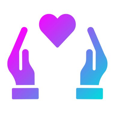 Aşk Vektörü Simgesi Tasarım Çiziminde