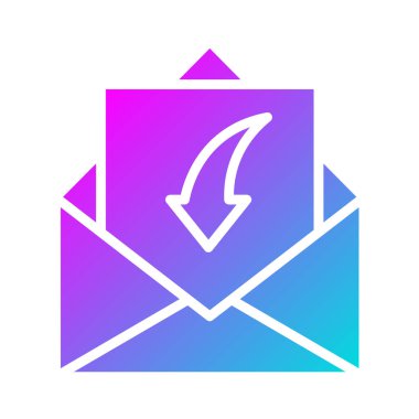 E- posta Vektörü Simgesi Tasarım İllüstrasyonu Al