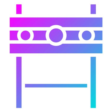 Pillory Vektör Simgesi Tasarım Çizimi