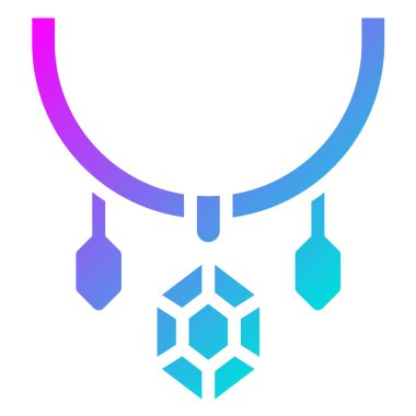 Kolye Vektör Simgesi Tasarım İllüstrasyonu