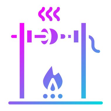 Ortaçağ Yangını Vektör Simgesi Tasarım İllüstrasyonu