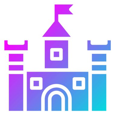 Kale Vektörü Simgesi Tasarım İllüstrasyonu